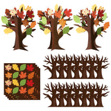 WATINC Fall Thankful Trees Craft Kits for Kids, Autumn Maple Oak Leaves Make Your Own DIY Thanksgiving Trees Decoration Thankful
