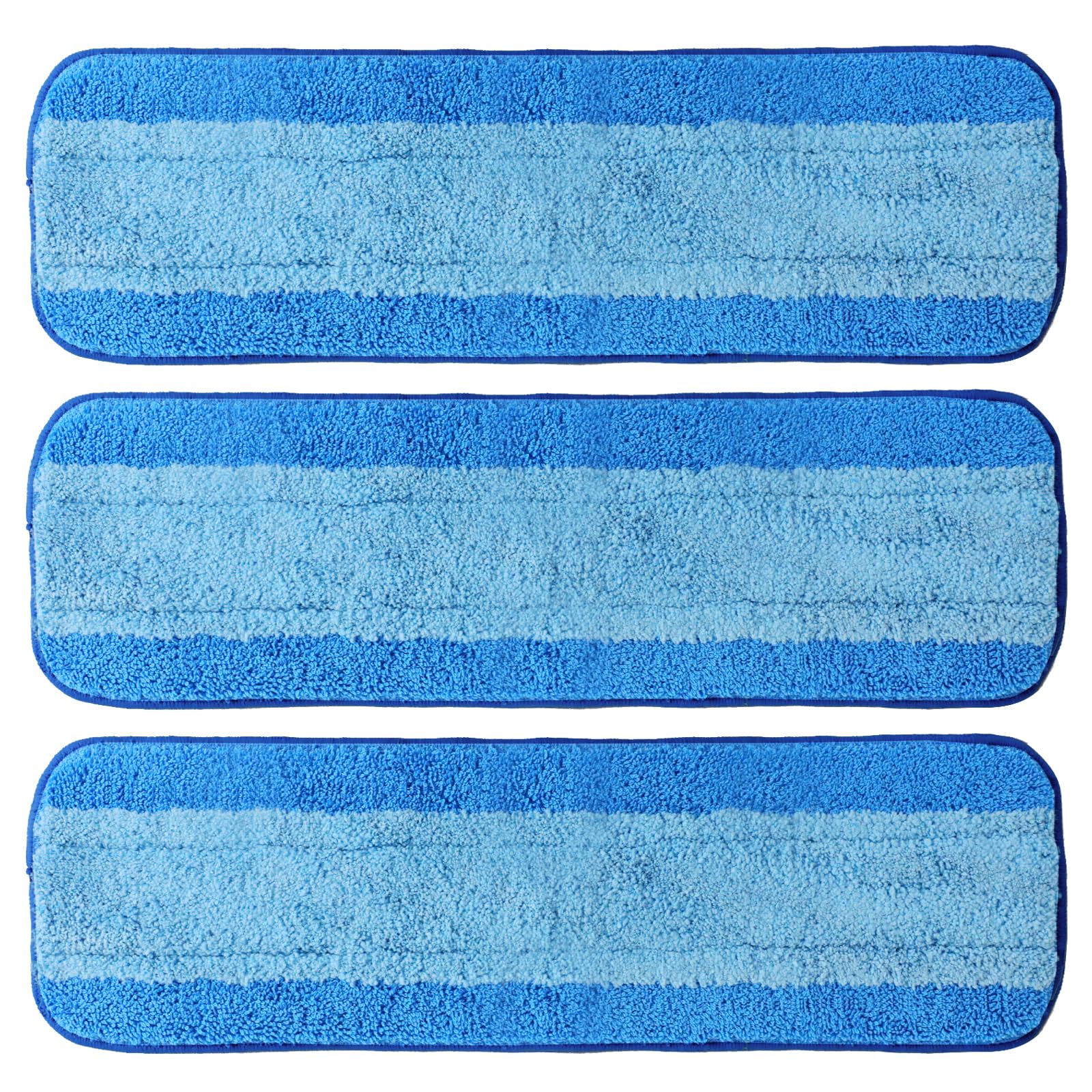 AmaVins 3 Pack Microfiber Cleaning Pads for Bona Mop, Reusable Microfiber Mop Pads for 18 Inch Mop, Hardwood Floor Replacement C