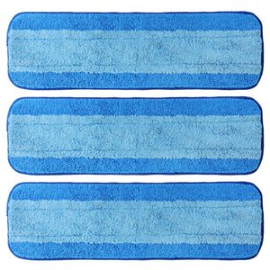 AmaVins 3 Pack Microfiber Cleaning Pads for Bona Mop, Reusable Microfiber Mop Pads for 18 Inch Mop, Hardwood Floor Replacement C