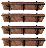 Garden King 30 Inch Designer Wall Trough For Home & Garden Decoration, Planters For Balcony. Natural Coir Trough For Indoor/Outd