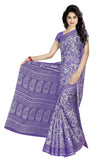 Tamaira Fashion Womens Plain Cotton Saree (Ab18_Purple, Purple)