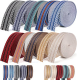 PECMER Webbing 1.5 Inch Jacquard Polyester Cotton Webbing 10 Rolls- 1 1/2 inch Nylon Webbing for Bag Straps-1.5 Strapping for Se