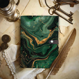 Mr Kraft Handcrafted A5 120 Gsm White Paper Premium Marble Print Diary Leather Journal With Unique Resin Marble Pattern Writing 