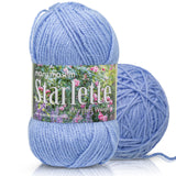 Mary Maxim Starlette, Crochet Yarn, Soft Acrylic Blue Yarn for Afghans, Blankets, Clothing and More, 180 Yards, Light Denim - 1 