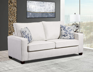 American Furniture Classics Relay Mist Sleeper With Two Throw Pillows Sofas, Soft Washed Cream Tweed