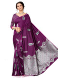 Shiv Textiles Women'S Banarasi Jacquard Art Silk Saree With Unstitched Blouse Piece (Zm03Wine_Wine)
