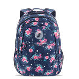 J World New York Cornelia School Backpack for Kids. Cute Womens Laptop Bookbag, Navy Rose, 18 X 12.5 X 8 (H X W X D)