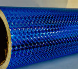 Roll of Prism Sign Vinyl, Holographic 1/4'' Mosaic, Self-Adhesive (24 inch x 30 feet, Blue)