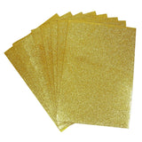 Happy Craft Eva Foam A4 Size Glitter Sheets for Arts and Crafts, Scrapbooking, Paper Decorations (Gold, 10 Pcs)