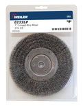 Weiler 02335 7 Wolverine Medium Face Bench Grinder Wheel, .014 Crimped Steel Wire Fill, 5/8 Arbor Hole, Made in the USA