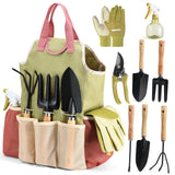 Complete Garden Tool Kit Comes With Bag & Gloves,Garden Tool Set with Spray-Bottle Indoors & Outdoors - Durable Garden Tools Set