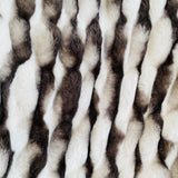 Plutus White Charcoal Snow Chinchilla Faux Fur Luxury Throw Blanket 60In X 90In