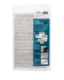 Chartpak SelfAdhesive Vinyl Capital Letters and Numbers, 1/2 Inches High, Silver, 201 per Pack (01019)