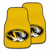 FANMATS 5463 Missouri Tigers Front 2-Piece Team Logo Carpet Car Mat Set, Front Row Automotive Floor Mats, Non-Slip Backing, Team