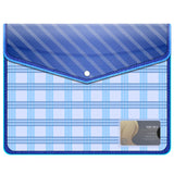 Fedus Pack Of 3 Documents Holder Envelope Folder, Stylist Printed File Storage Bag With Snap Button Transparent Plastic File For