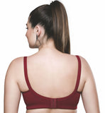 Trylo Riza Superfit Women'S Non Wired Non Padded Dual Layered Premium Fabric Bra Available In C To G Cups Sizes 32 To 42 & Available In 8 Color Ruby,RUBY,36,B09FY4G4PM