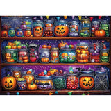 Halloween 1000 Piece Puzzles for Adults, Halloween Spider Candy Jar for Adults, Hard Challenge Art Jigsaw Puzzles, for Gifts Bir