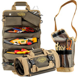 The Ryker Bag Tool Organizer Bag Tool Roll Up Bag w/Detachable Pockets. Gifts for Dad Roll Up Tool Bag Organizer for Mechanic To