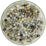 WHNKFB 8mm 50PCS Natural Green Phantom Quartz Round Beads, Smooth Polished Loose Crystal Beads for Jewelry Making Craft - 6mm 8m