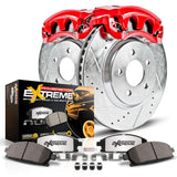 Power Stop KC2119-36 Front Z36 Truck & Tow Calipers with Carbon-Fiber Ceramic Brake Pads and Drilled and Slotted Brake Rotors Ki