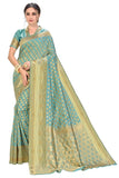 Glory Sarees Womens Art Silk Kanchipuram Saree (kara115pastelgreen_Pastel Green)