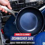 Blue Diamond Cookware 12 Frying Pan Skillet, Diamond Infused Healthy Ceramic Nonstick, PFAS and PFOA-Free, Dishwasher Safe, Ov