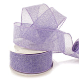 HairBow Center Ribbon Traditions 2.5inch Wired Burlap Ribbon Lavender 10 Yards