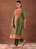 Libas Women'S Silk Blend Kurta Set (49336 Green M