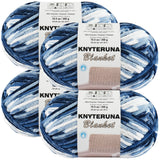Knyteruna #6 Super Bulky Blanket Yarn for Crocheting - 4 Skeins(Each 10.5oz/300g, 220yds/201m), Chunky Chenille Thick Plush Big 