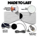 CozyPhones Over The Ear Headband Headphones - Sleep Headphones - New Contour Series with Cool Mesh Lining & Thin Earphones - Bla