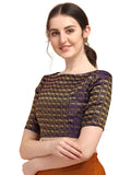 Oomph! Jacquard Beige Readymade Blouse For Women - Rbbl137Xxl
