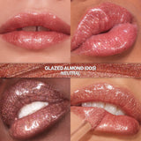 Revlon Super Lustrous Glimmer Gloss, Non-Sticky Lip Gloss, High-Shine Finish, Plant-Based Glitter, 005 Glazed Almond, 0.13 Fl Oz