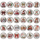 Shejdgart Christmas Rub on Transfers for Crafts - 30 Pcs Vintage Christmas Rub on Stickers for Furniture Gnomes Transfer Decals 