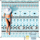 HIHOHO Beach Blanket Waterproof Sandproof Extra Large Beach Mat 79 X 83/120x108for 1-8 Adults Quick Drying Durable Outdoor Picni