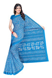 Tamaira Fashion Womens Plain Weave Pure Cotton Saree Without Blouse Piece (1654_Malmal_Turquoise)