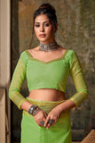 Lymio Saree For Women (Rachitaa) (Pista)