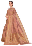 Glory Sarees Womens Kanchipuram Art Silk Saree With Blouse Piece (Kara115Copper_Copper)