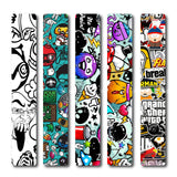 woopme 5 PCs Doodle Art Magnetic Bookmark for Students Kids Book Lovers Readers Gift Magnetic Page Clips Folding