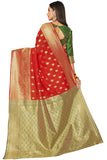 Glory Sarees Womens Banarasi Silk Saree (Wedding_Silk104Red_Red)
