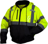 Pyramex RJ31 Series Waterproof Class 3 Fleece Bomber Safety Jacket, Lime, 3XLarge