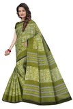 TAMAIRA FASHION Womens Plain Weave Pure Cotton Saree Without Blouse Piece(2203_Green)