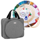 Lodrid Embroidery Kit, Embroidery Project Bag With Embroidery Kit, Portable Craft Carry Case With Starter Kit, Embroidery Suppli