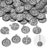 Tudomro 480 Pieces St Benedict Medals 0.94 x 0.79 Inch Christian Metal Saint Pendant Silver Toned Saint Benedict Protection from
