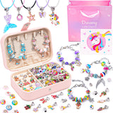 Sofier Bracelet Making Kit for Girls DIY Beads Charms Set Teen Girl Gifts for Birthday Christmas Arts and Crafts Kit with Portab