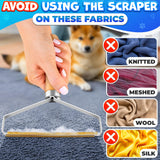 2 Pack Reusable Metal Lint Remover Tool - Durable Pet Hair Remover Tool with Wooden Handle | Portable Fabric Shaver Fuzz Cleaner
