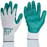 SHOWA Atlas 350 Fit Palm Coating Nitrile Glove, 10Gauge Seamless Knitted Liner, General Purpose Work, Small (Pack of 12 Pairs)