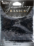 Cousin Jewelry Basics 4/6mm Open/Close Jump Ring, Black, 400Piece