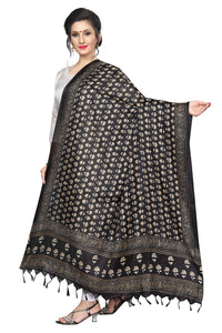 Gosriki Women'S Cotton Dupatta (Anni D1 Black_Black_Free Size),Black,,B07R5TLY8X