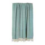 Teal Handloom Chevron Throw