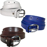 Queery WomenS Pu Leather Belt (White, Blue, Brown)